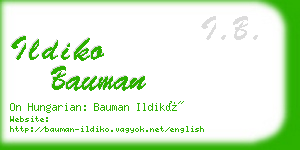 ildiko bauman business card